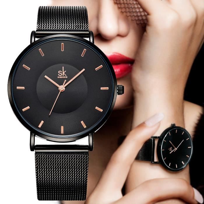 SHARPHY Women's Brand Watch 2022 Quartz Bracelet Waterproof Simple Black, very elegant and popular