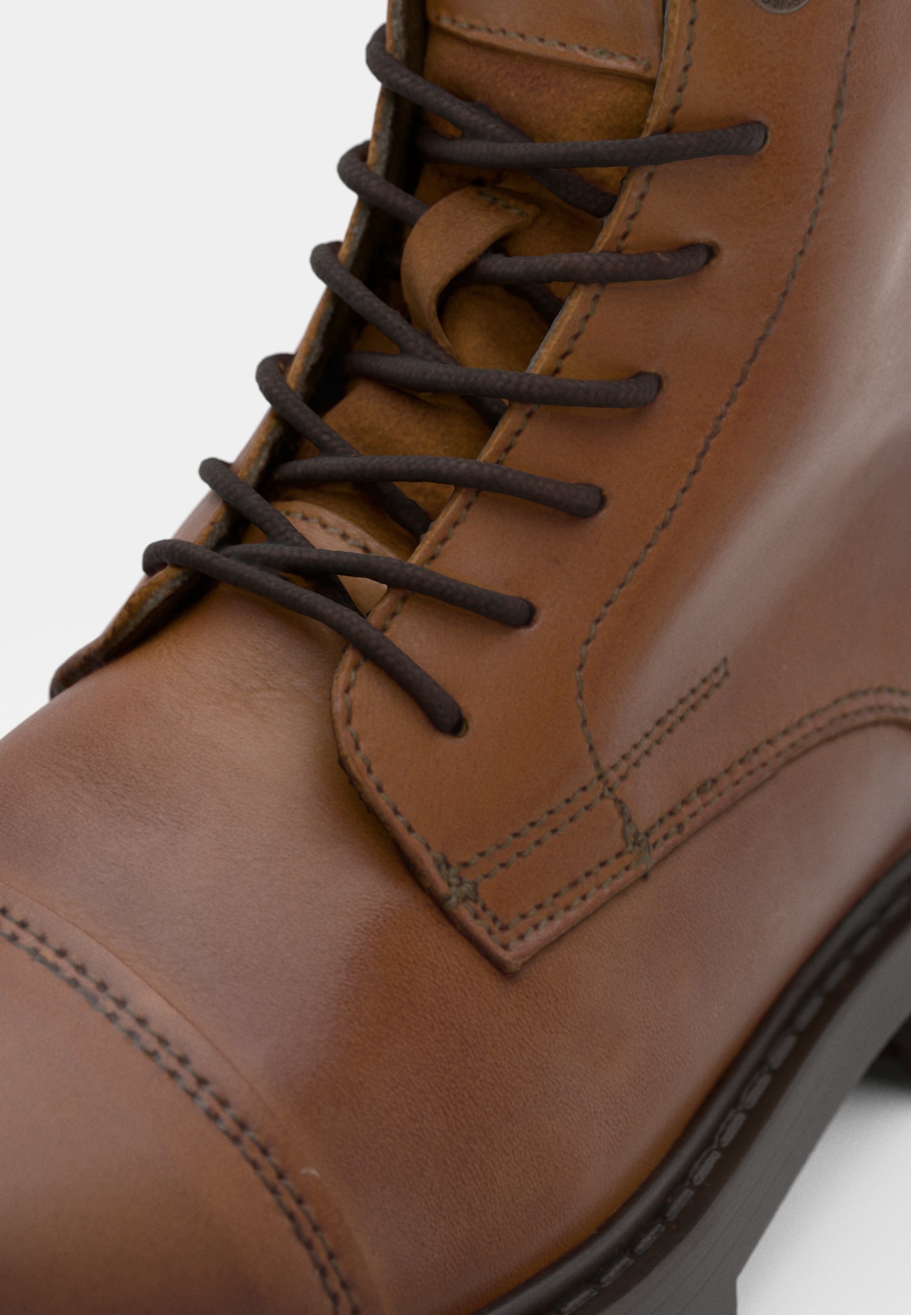 Jack & Jones JFWTREMOR BOOT - Enkellaarsjes met vetersluiting - cognac