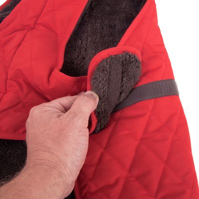 Gewatteerde hondenjas - Rood