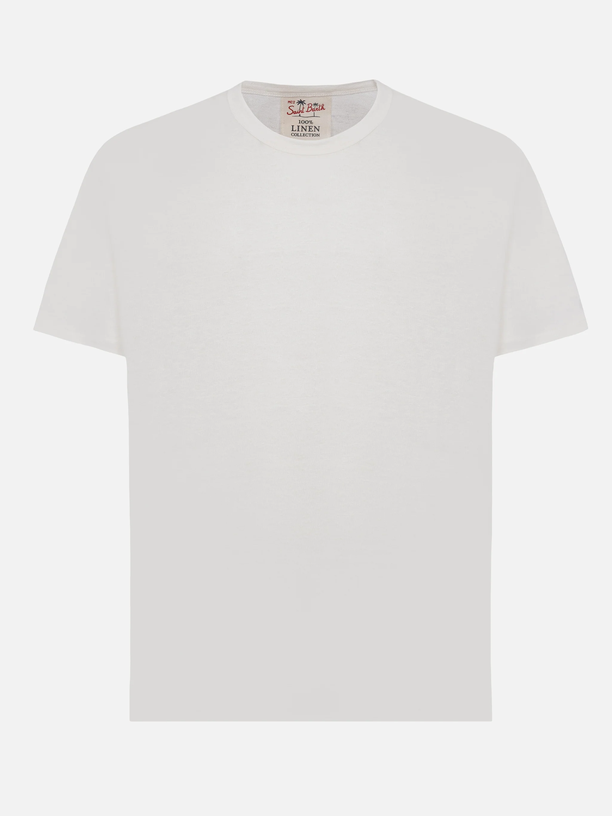 Ecstasea T-shirt van witte linnenjersey