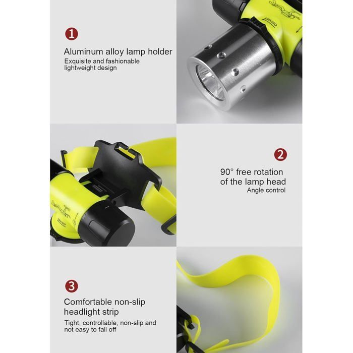 Waterdichte LED-onderwaterlamp met instelbare helderheid — Ideaal voor duiken, nachtvissen en verkenningstochten.