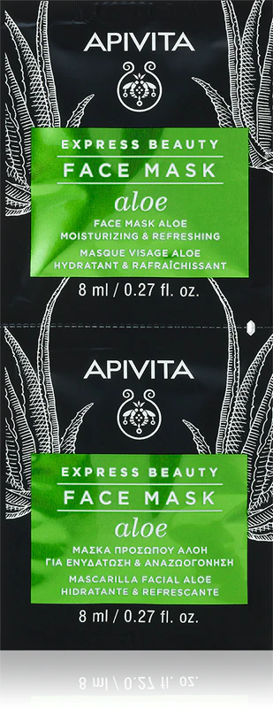 Apivita Express Beauty Hydratačná pleťová maska Osviežujúca hydratačná pleťová maska s aloe vera