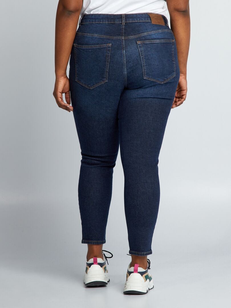 Calça jeans slim de cintura alta - L28 - AZUL