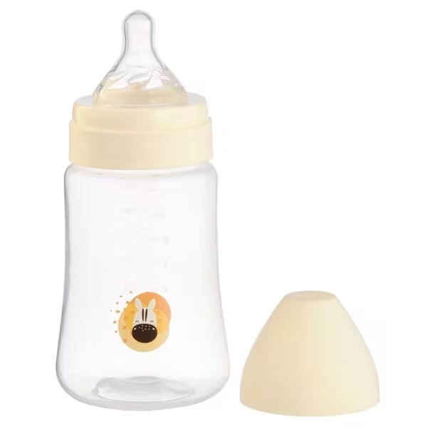 Kruidvat 0+M kūdikių dieglius slopinantis plataus kaklelio maitinimo buteliukas, baltas, 250 ml