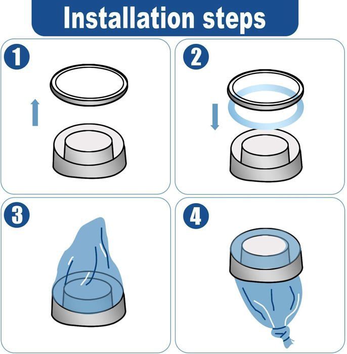 AQSACOKIYA Navulling voor luieremmer - Compatibele Twist and Click-zakken met achthoekige openingen voor 4,5m - 12 stuks