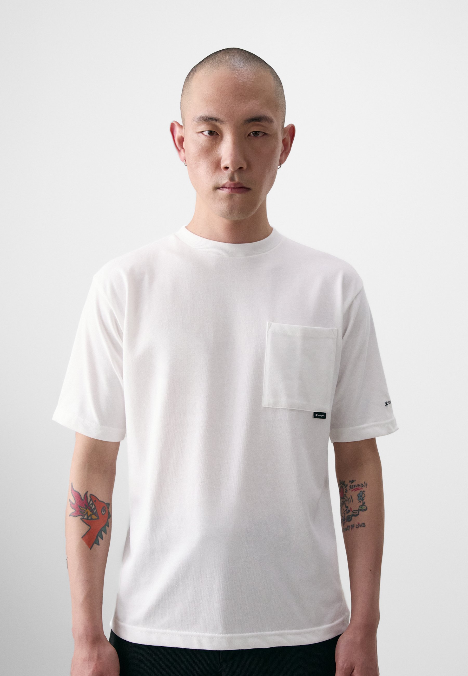 Snow Peak POCKET UNISEX - Basic T-shirt - wit
