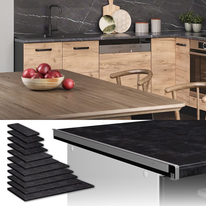 Piano di lavoro da cucina Vicco R-Line 20 cm color antracite 42056