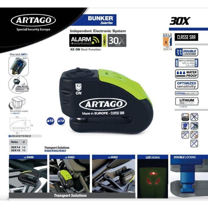 Anti-theft Disc Lock 14mm Diameter - SRA Approved - Urban