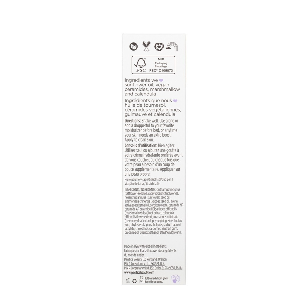 Vegánsky ceramidový pleťový olej Pacifica Facial Oil - 29 ml