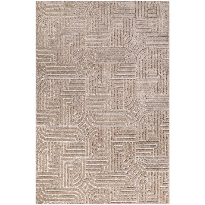 Grand Tapis Design Contemporain et Moderne - Beige (160x230 cm) - Lumiere Beige