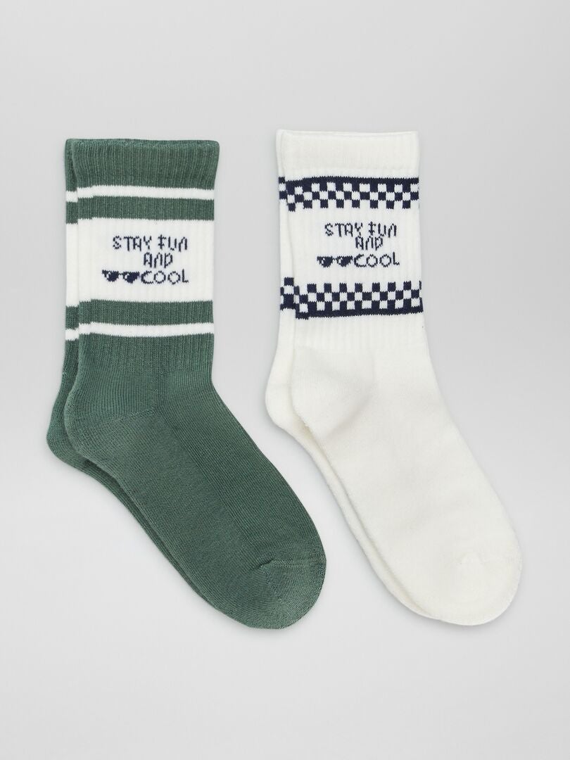 Juego de calcetines con estampado de dinosaurios - 2 pares - GRIS