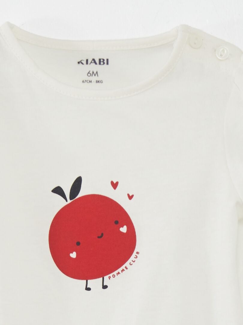 Geanimeerd T-shirt - WIT