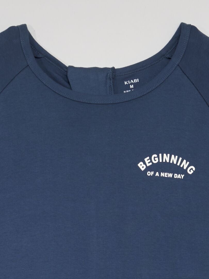 Conjunto de treino com fecho de correr - So Easy - AZUL