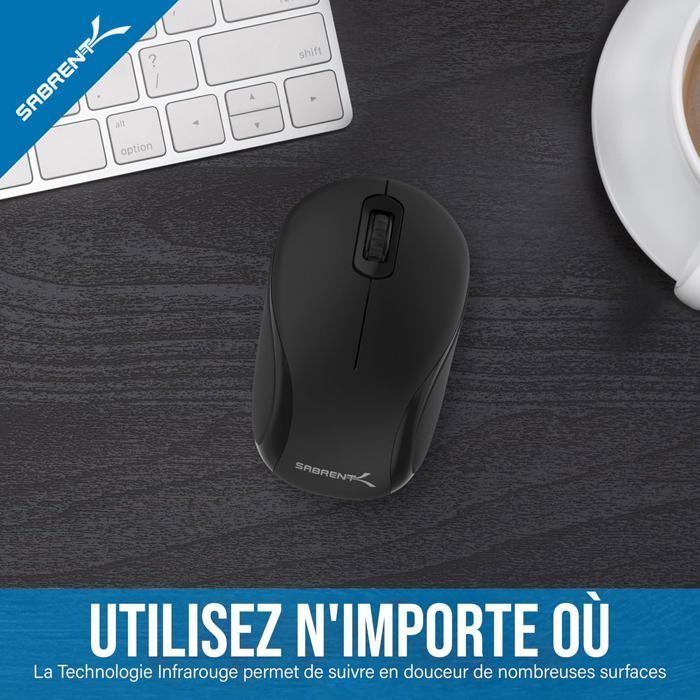 Ratón inalámbrico TRAHOO, ratón para juegos con receptor USB, 1200 DPI, clic silencioso, ratón óptico para ordenador [J126]