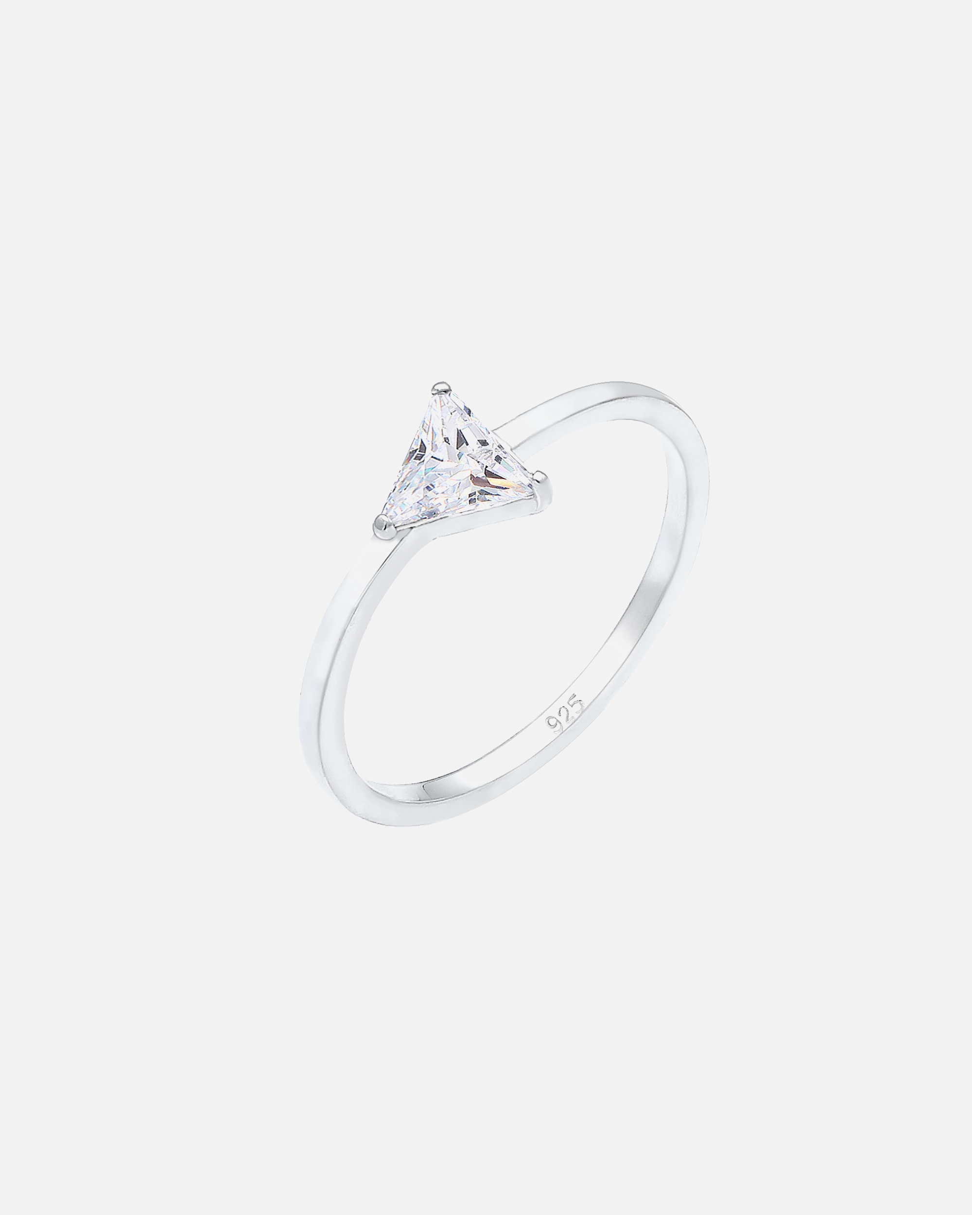 Elli Femme Tendance du Motif du Triangle avec Zircone en Argent Sterling 925