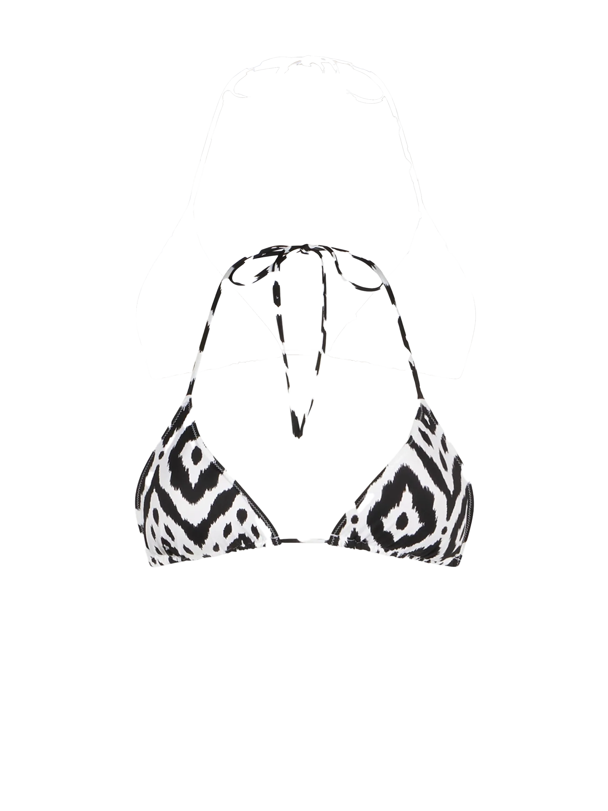 Maillot de bain triangle pour femme avec imprimé ikat