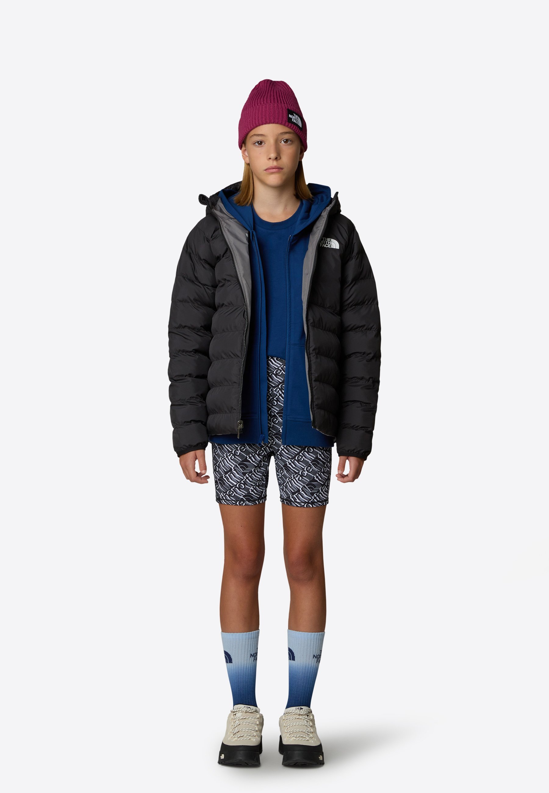 The North Face REVERSIBLE PERRITO HOODED JACKET UNISEX - Ziemas jaka - tnf black smoked pearl