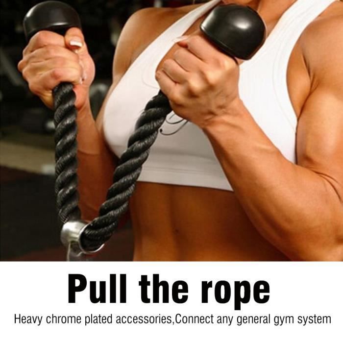 Kabeltouwtraining voor krachttraining, biceps- en tricepstraining, fitness in de sportschool -RAI