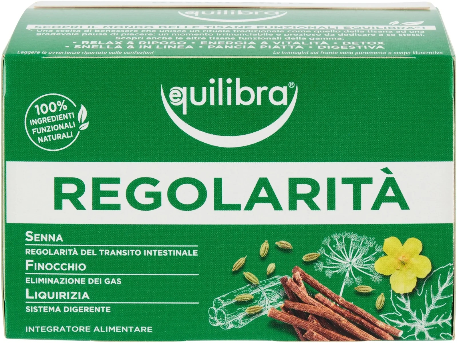 EQUILIBRA Kruidenthee Equilibra Regularity 15 filters met venkel, senna en zoethout
