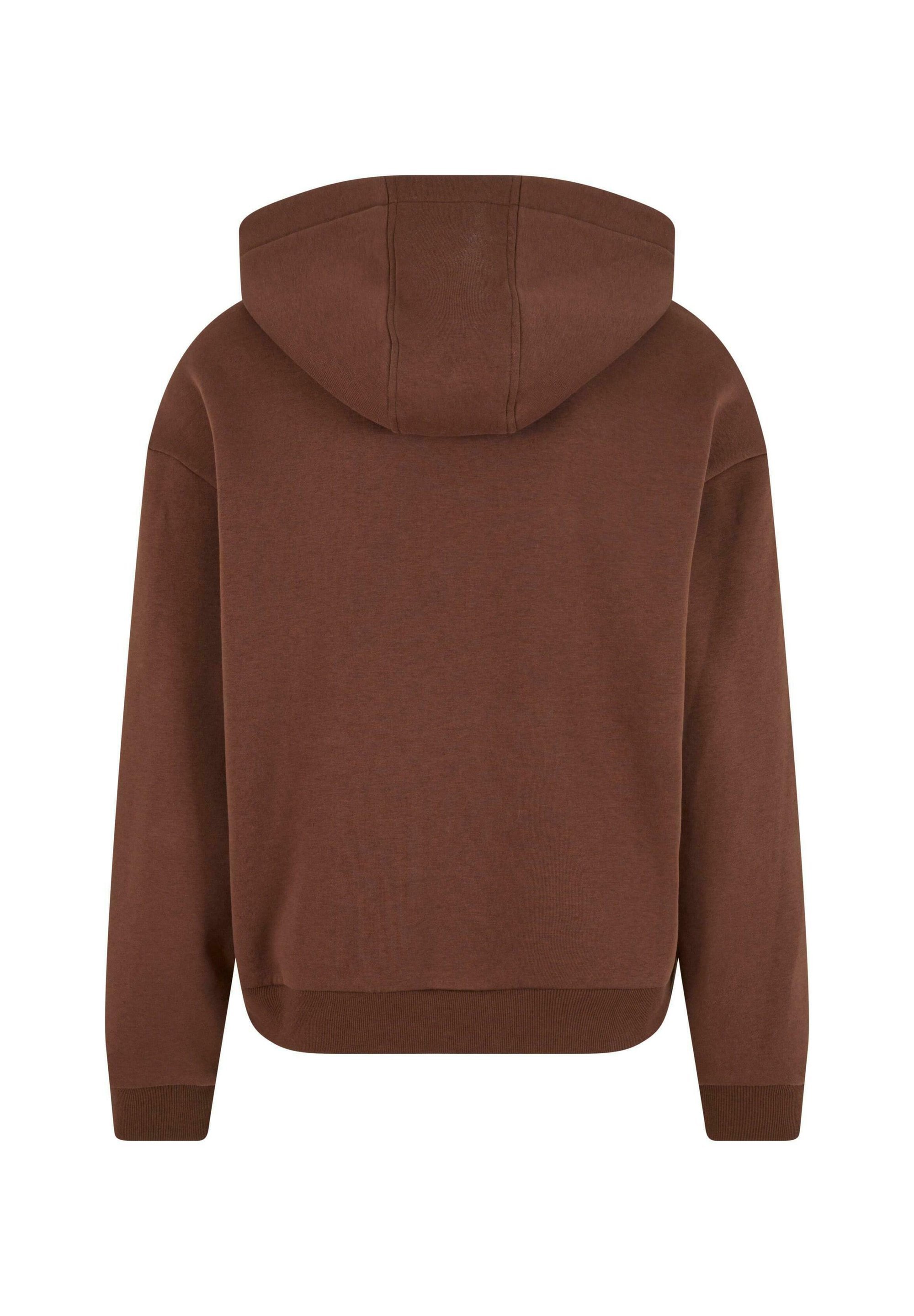 Urban Classics kapucnis pulóver - csokoládébarna