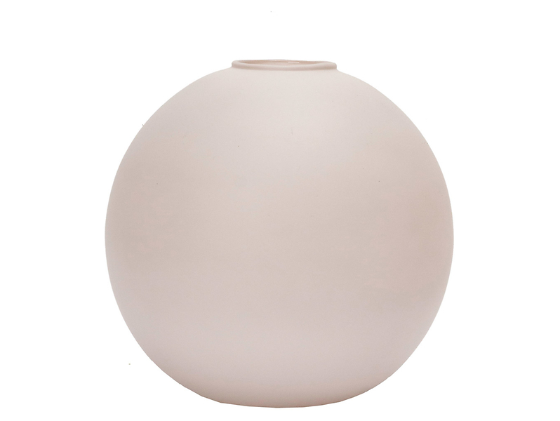 Wazon szklany Kula 20 cm beżowy