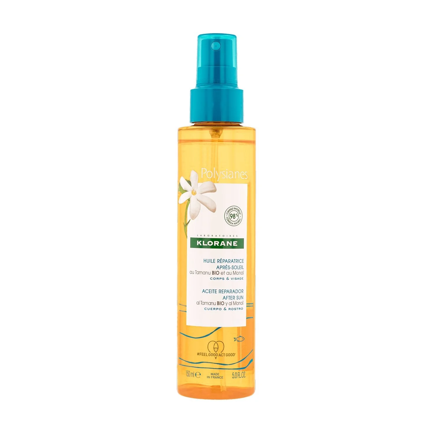 Polysianes Olio Ristrutturante Doposole con Tamanu BIO e Monoï - Olio corpo doposole, Doposole viso