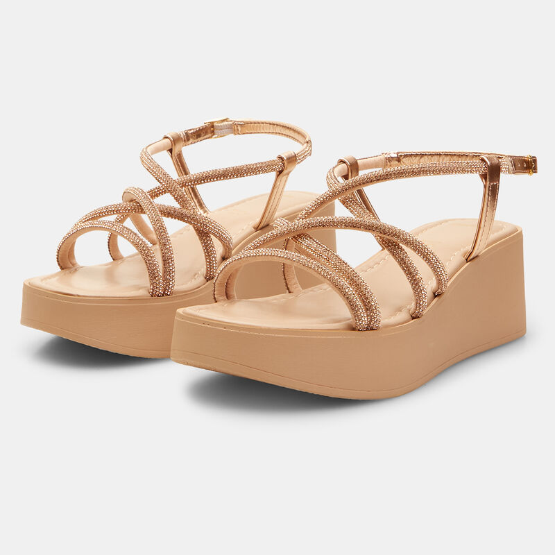 BATA dames sandaal met sleehak van 6 cm