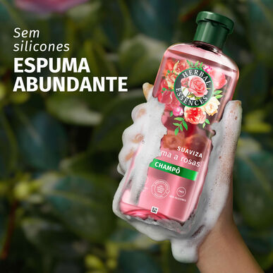 Herbal Essences Simító Sampon Rózsaillattal, Revitalizáló Sampon Száraz Hajra, 350 ml