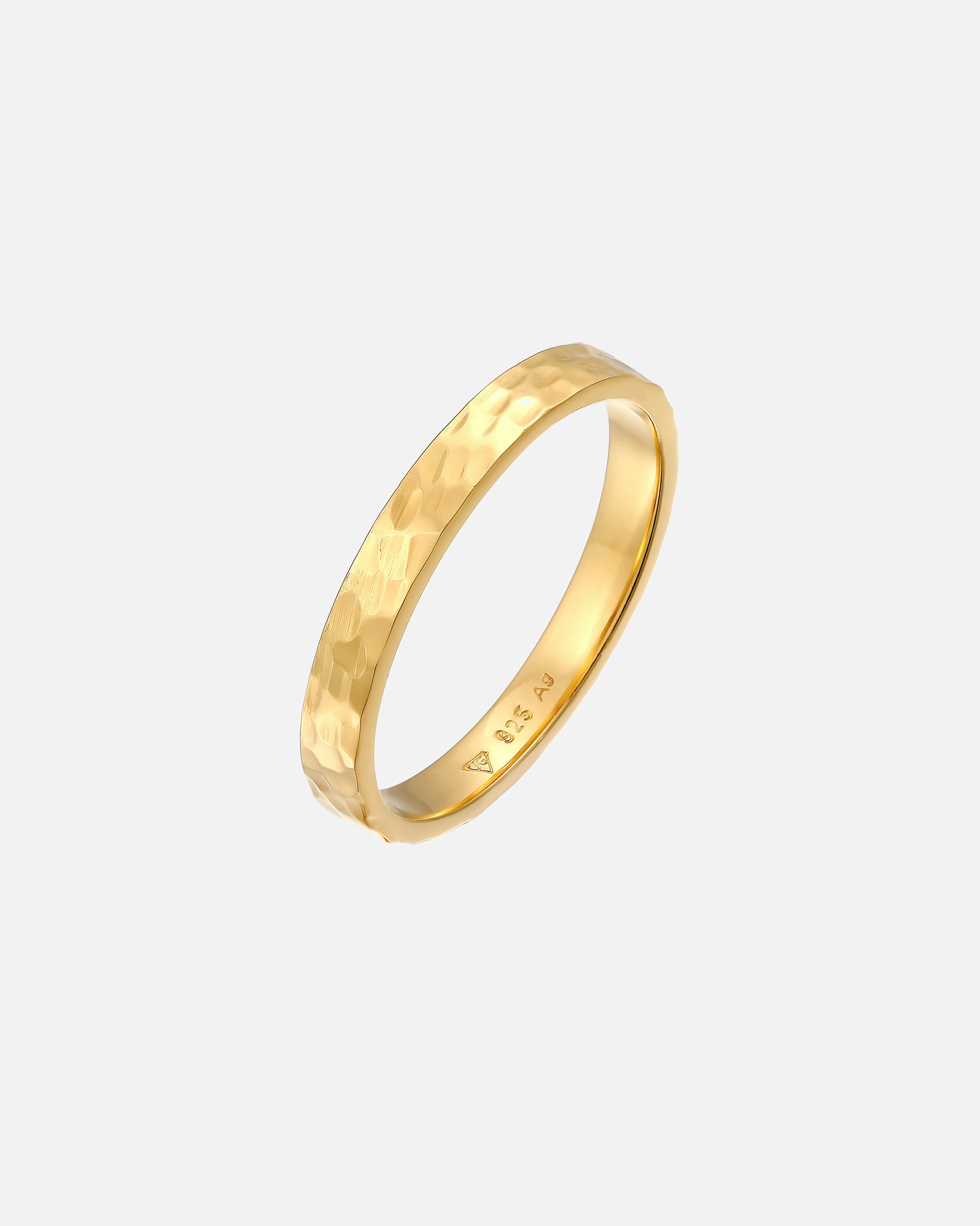 Elli Femmes Pinky Promise de Base Martelé en argent sterling 925