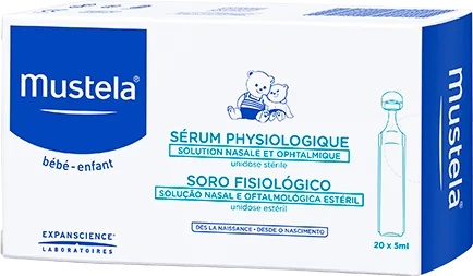 MUSTELA Solução salina Mustela 20x5 ml Solução nasal e oftálmica