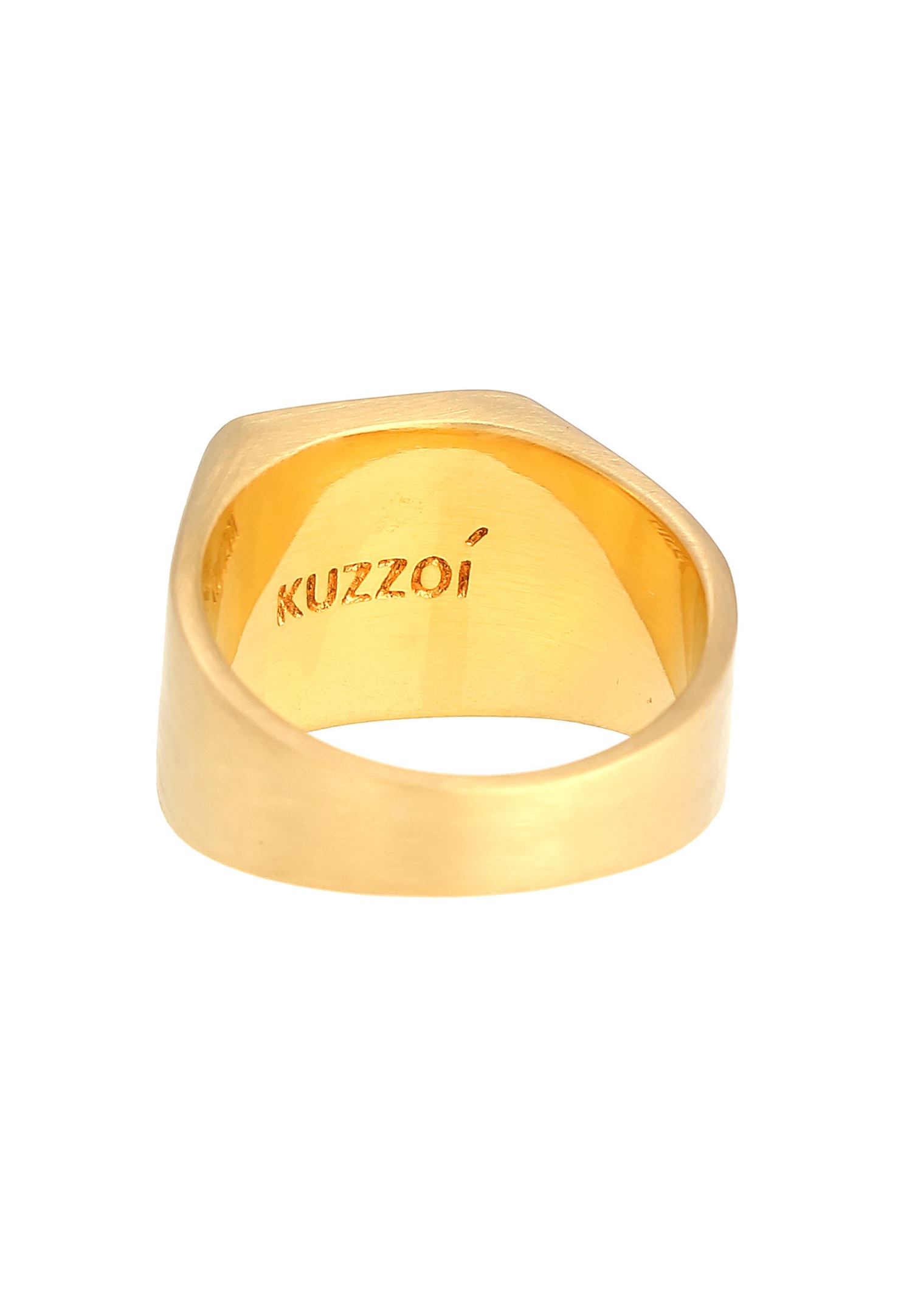 KUZZOI Chevalière Flèche Base Mat Bague Homme-(925/1000) Argent