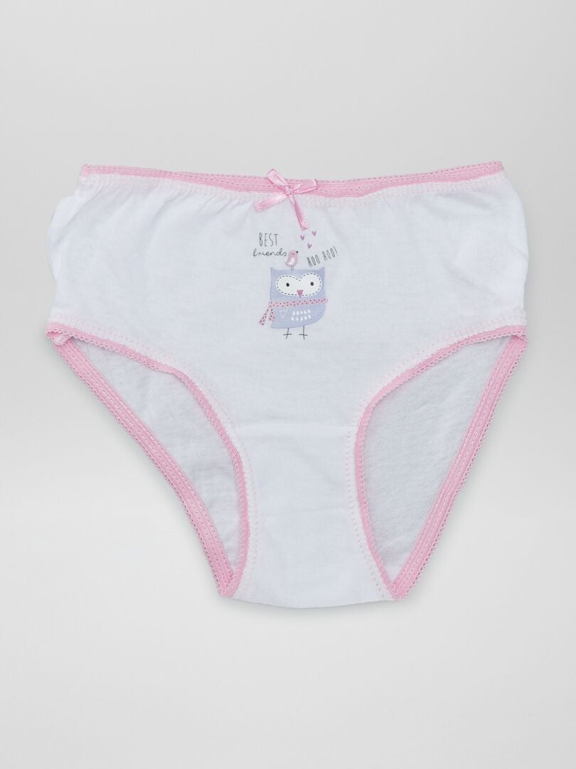 Conjunto de bragas de algodón - 3 piezas - ROSA