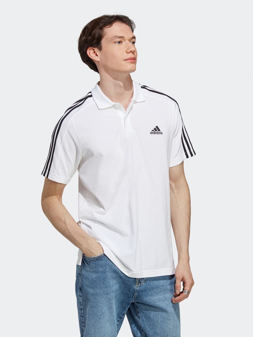 Koszulka polo Adidas Cotton - biała