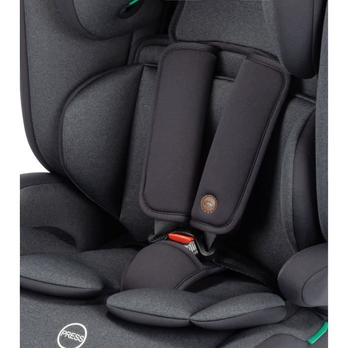 Seggiolino auto convertibile BEBE CONFORT GROW i-Size, da 15 mesi a 12 anni (76-150 cm), ISOFIX, standard di sicurezza R129, colore nero fumé.