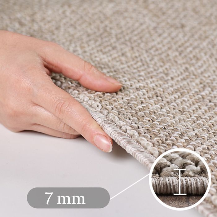 Carpetsale24 Tapis de Salon en Brun 160x230 cm tapis à boucles mélangées uni moderne tapis décoratif facile d'entretien doux