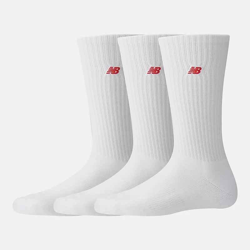 Bluza z logo NB Patch, unisex, 3 pary - BIAŁA