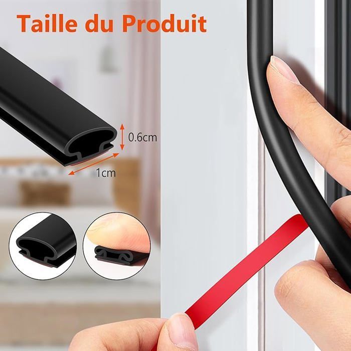 Burlete para puerta de entrada tipo D, burlete aislante para puertas, burlete autoadhesivo de goma para puerta de entrada, burlete para puerta de cachimba