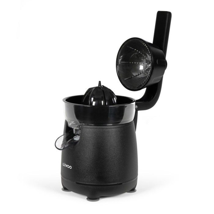 Exprimidor de cítricos - LIVOO - Diseño negro - 120 W - 2 conos - Brazo articulado