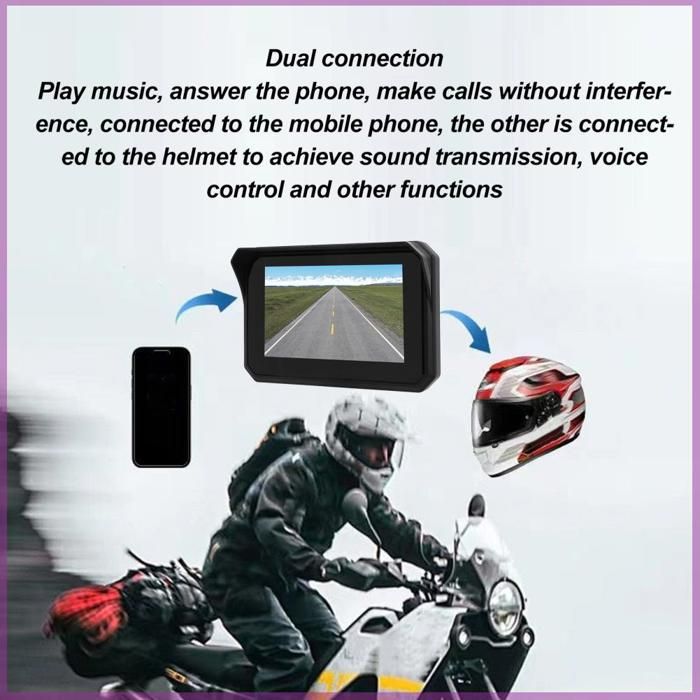Navegador GPS para motocicleta Cocosity de 5 pulgadas, pantalla HD de 5 pulgadas, ideal para motocicletas.