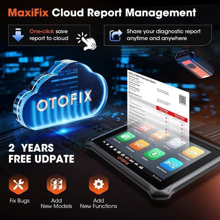 OTOFIX D1 Lite Car Diagnostic Tool for All Systems with Active Test, 38+ Services, 2 Years of Updates in French