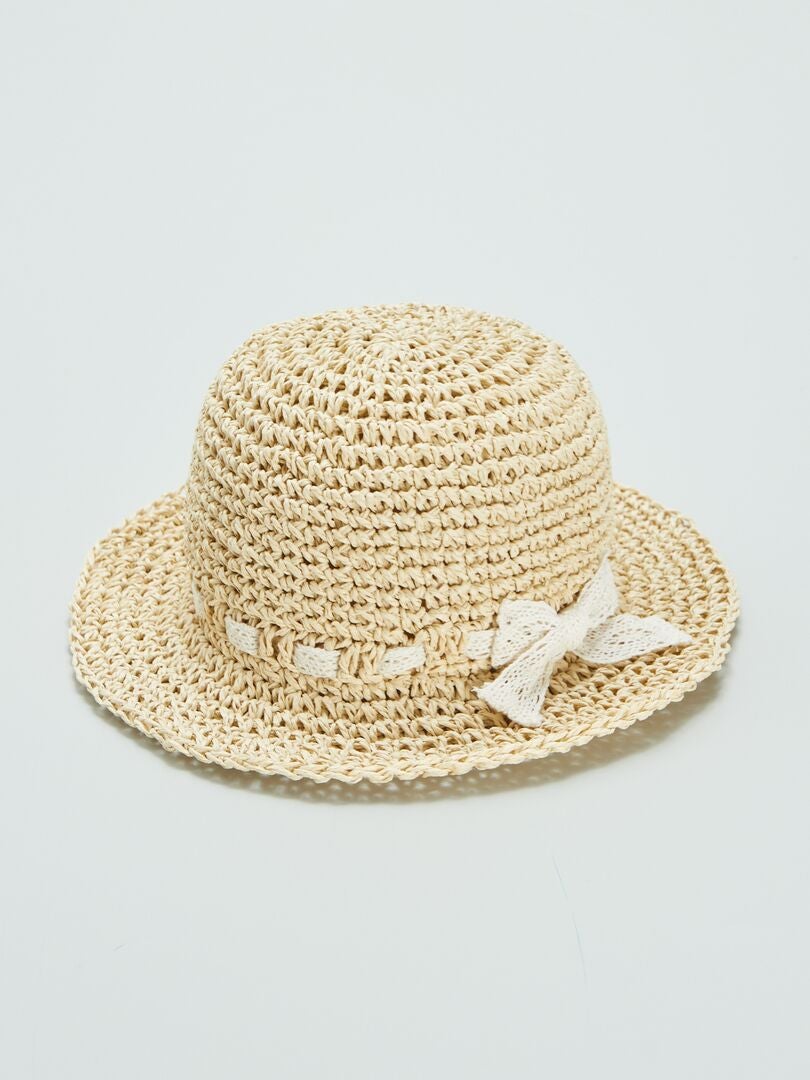 Kapelusz typu cloche - BEŻOWY