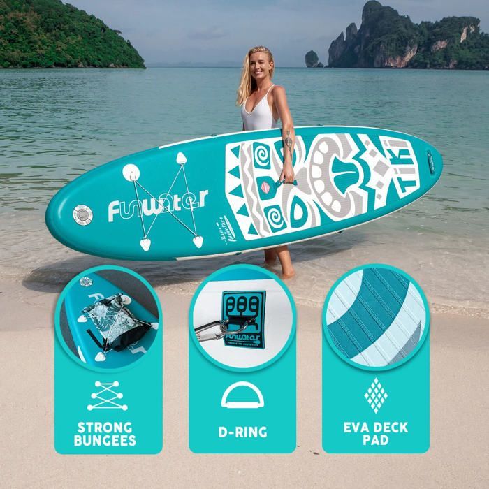 Tavola da paddle gonfiabile FunWater SUPFW04A Tiki da 320 cm (10'6
