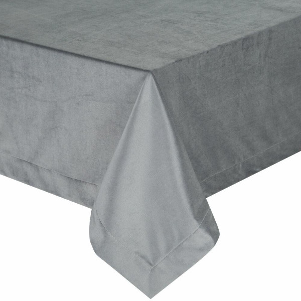 Elegancki Obrus Welwetowy MELINDA 140x180 Stalowy