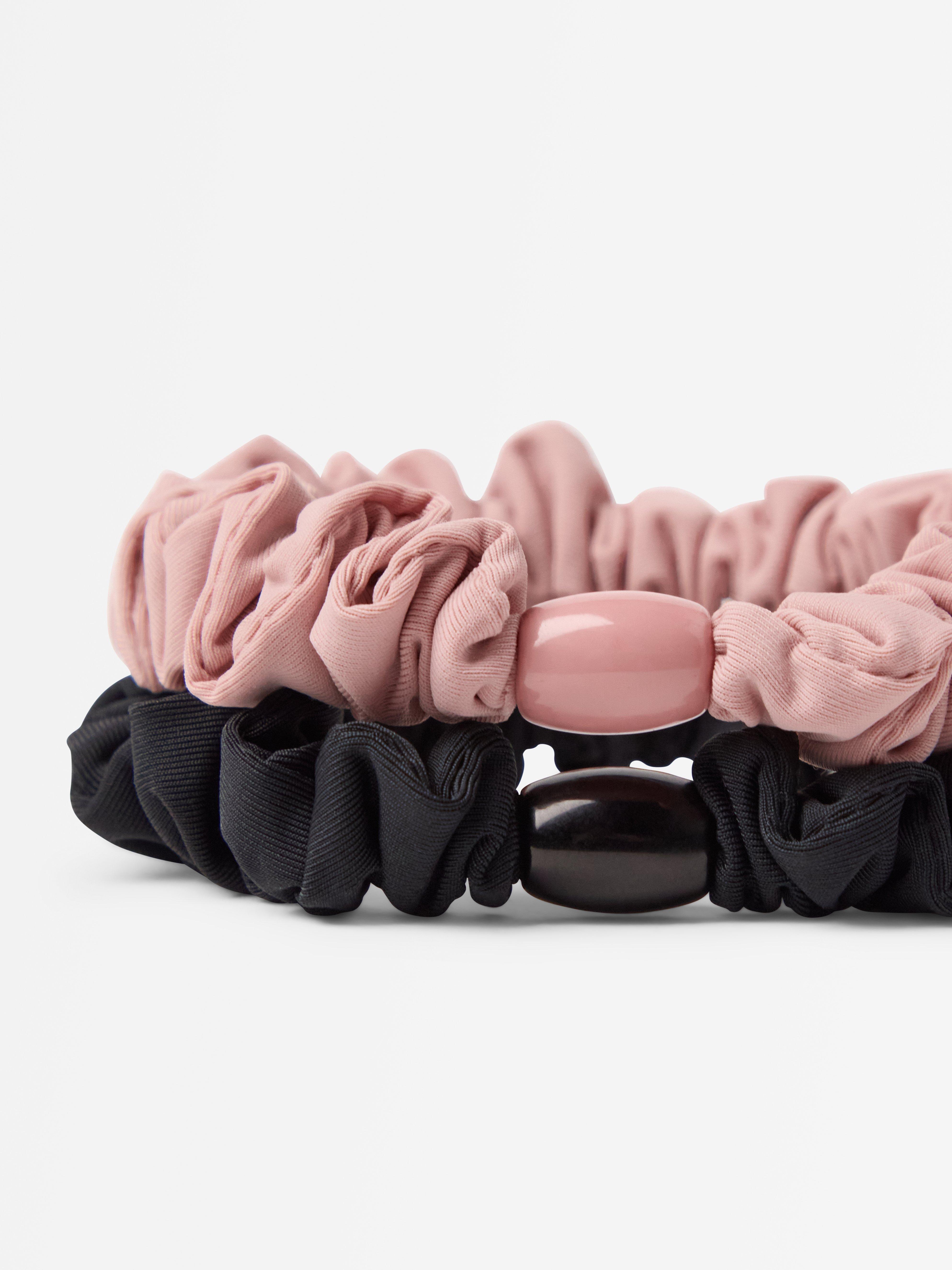 Conjunto de 2 scrunchies pretos