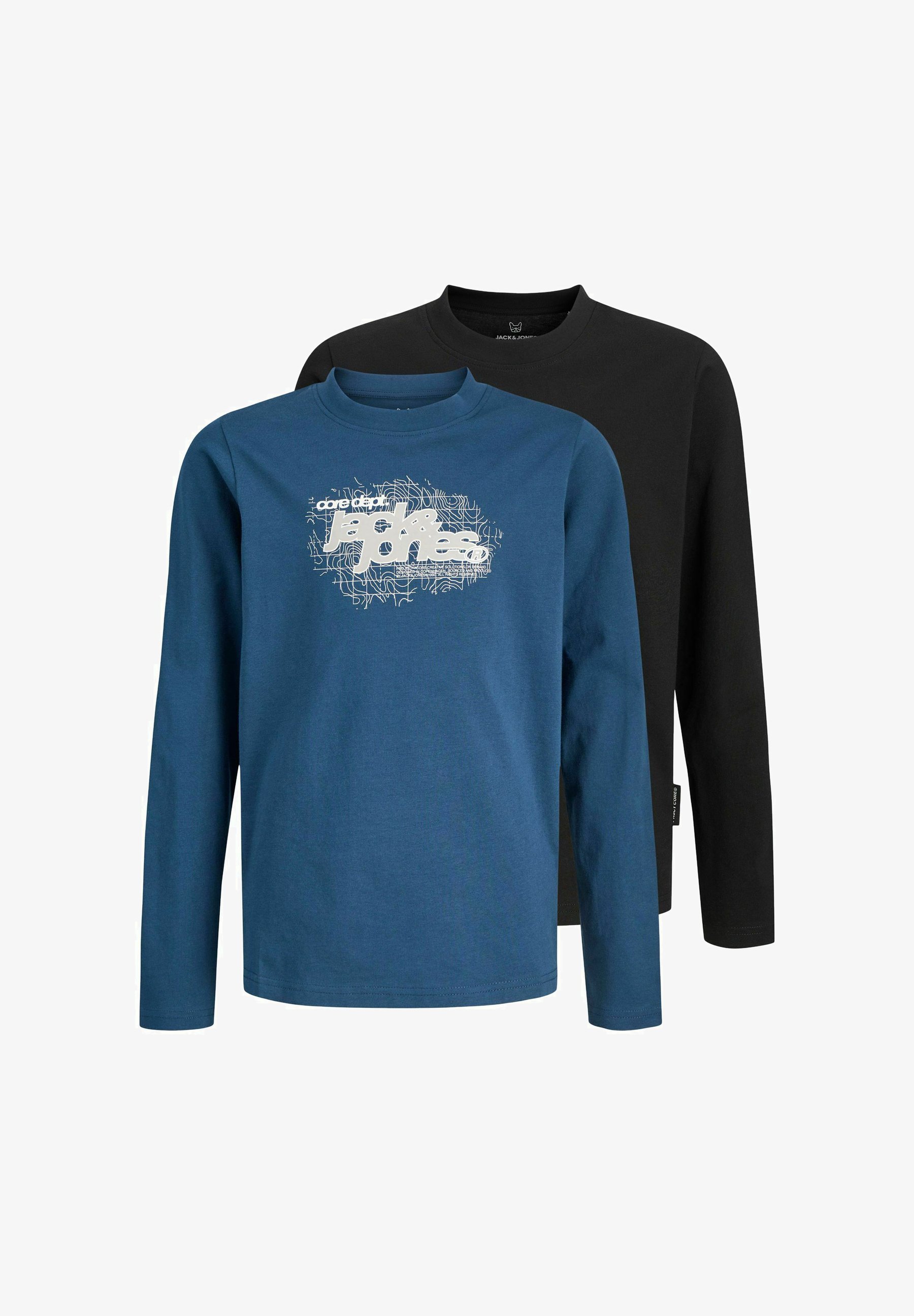 Jack & Jones Junior 2ER-PACK - Pitkähihainen paita - titaani