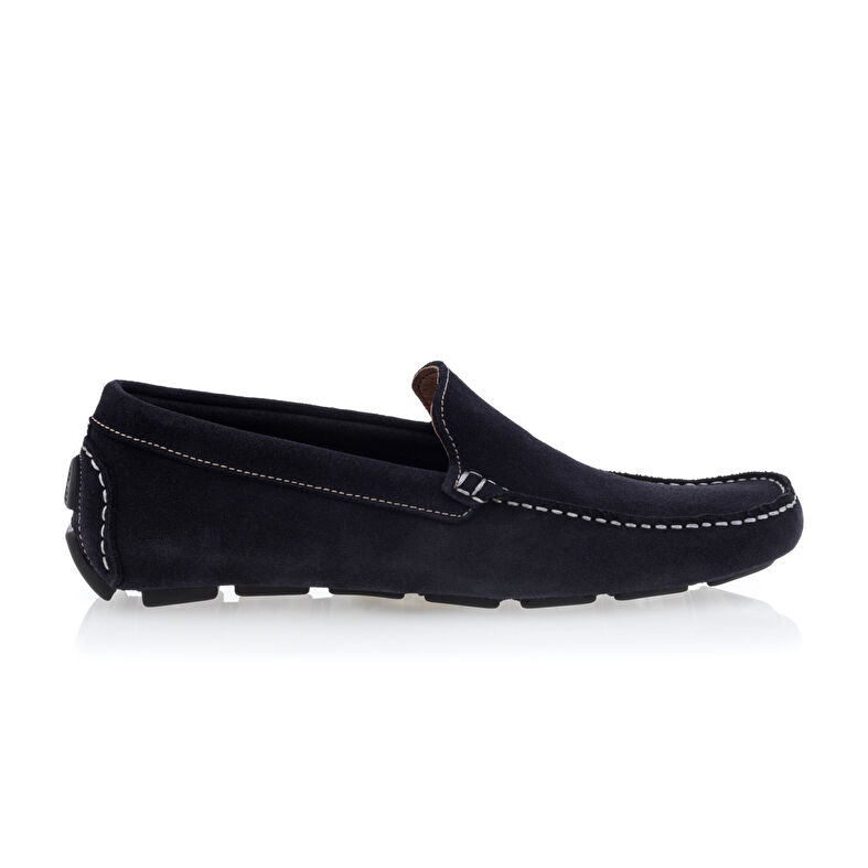 Blå loafers/båtsko for menn