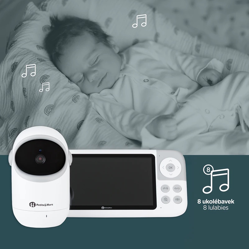 Petite&Mars EVE 5.0 digitālais video bērnu monitors