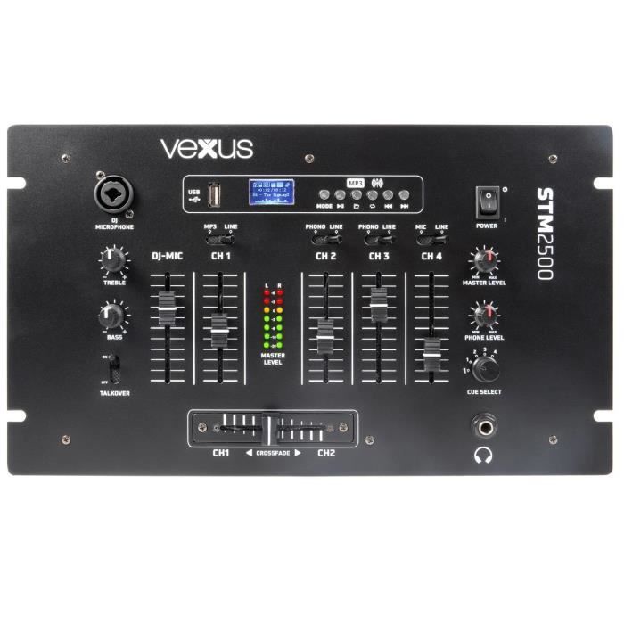 Table de mixage 2 canaux - Vonyx STM2500 - Lecteur MP3 intégré - Bluetooth sans fil