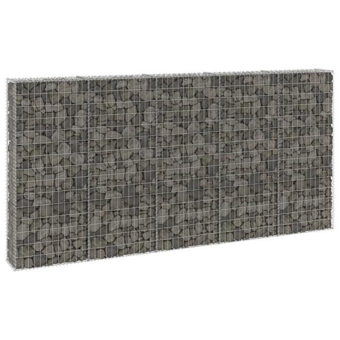 Gabion-seinä kansilla - VIDAXL - 300x30x150 cm - sinkittyä terästä - suuri kantavuus