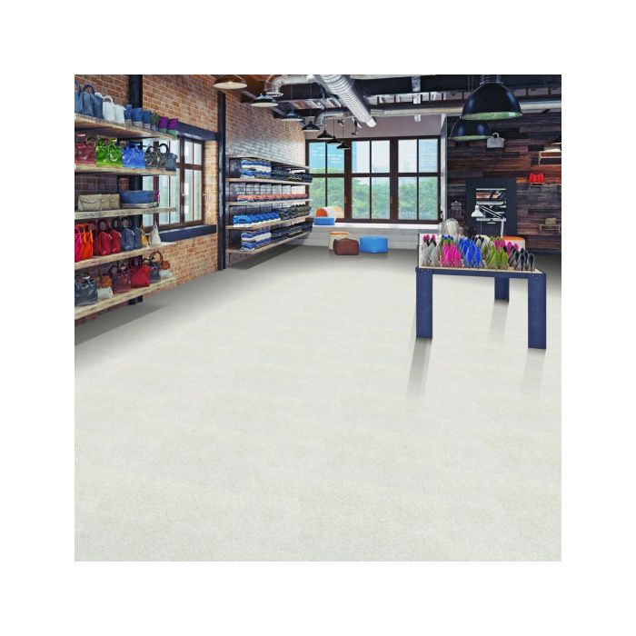 Vinylboden – Hellgrauer Glitzer-Linoleum-Effekt – 2 m x 5 m Rolle
